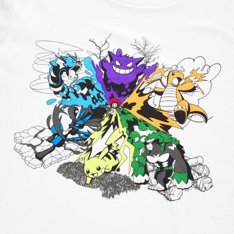 Kids' Uniqlo Pokémon Meets Artist Ut Graphic T Shirts White | ZNMV-02175