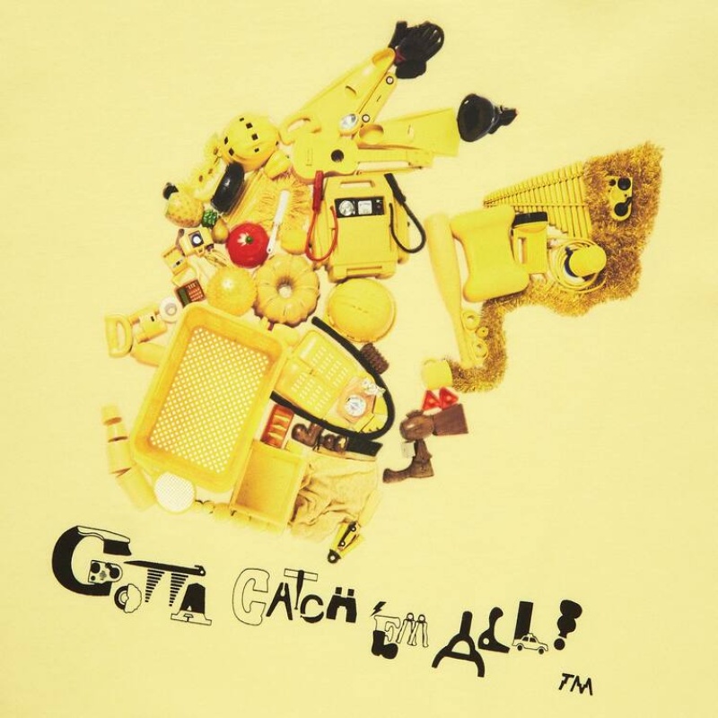 Kids' Uniqlo Pokémon Meets Artist Ut Graphic T Shirts Yellow | IRXE-38042