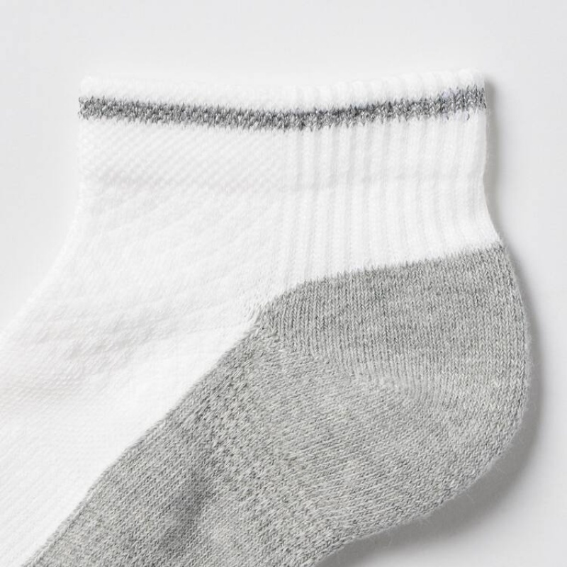 Kids' Uniqlo Reflect Short (Three Pairs) Socks Grey / White / Black | JUNZ-06249