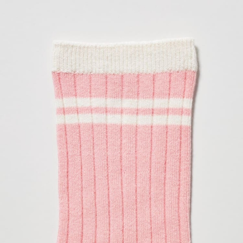 Kids' Uniqlo Regular (Three Pairs) Socks Pink / Yellow | RKNG-38196