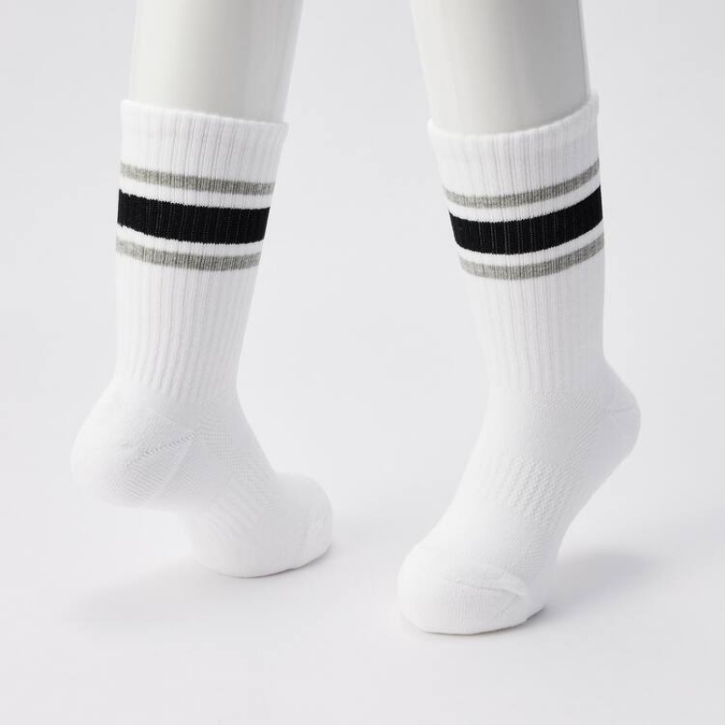 Kids' Uniqlo Regular (Three Pairs) Socks White / Grey / Black | UPQT-78542