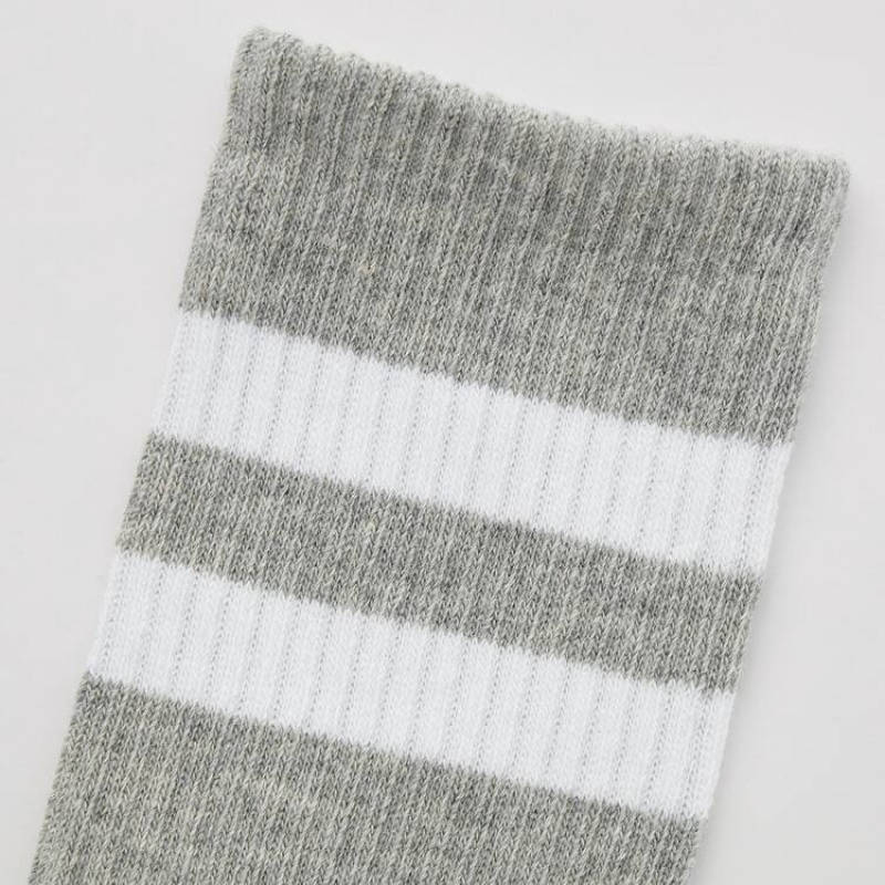 Kids' Uniqlo Regular (Three Pairs) Socks White / Grey / Black | UPQT-78542