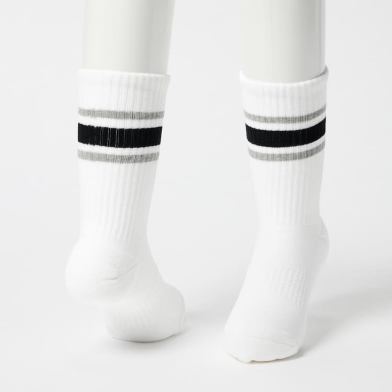 Kids' Uniqlo Regular (Three Pairs) Socks White / Black / Grey | BIEH-87615