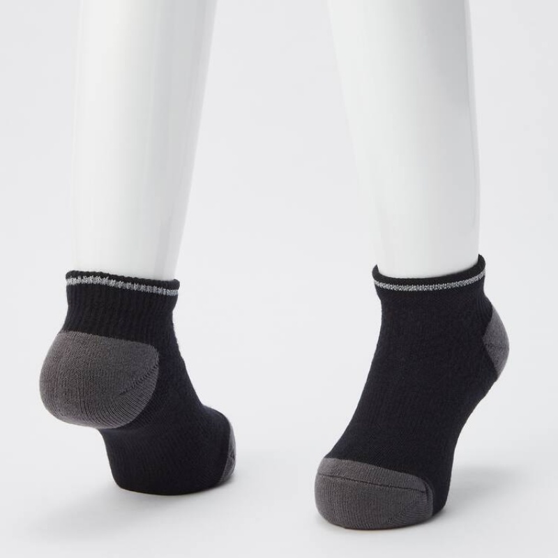 Kids' Uniqlo Short (Three Pairs) Socks Black / Blue / White | JLSA-85903