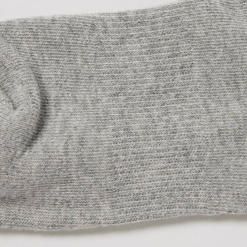 Kids' Uniqlo Short (Three Pairs) Socks Grey | EDWX-13594