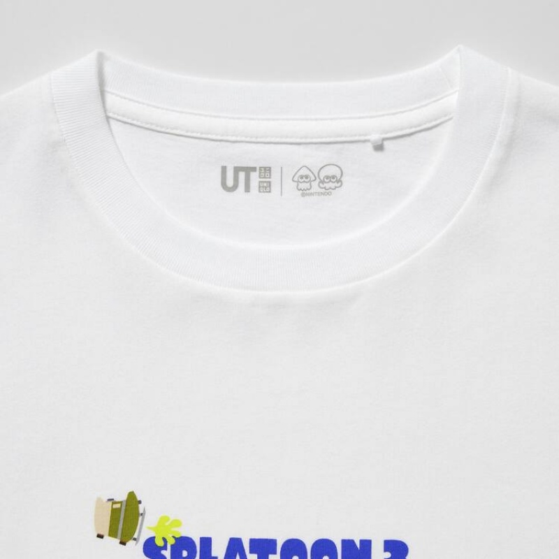 Kids' Uniqlo Splatoon 3 Ut Graphic T Shirts White | IVMR-93260