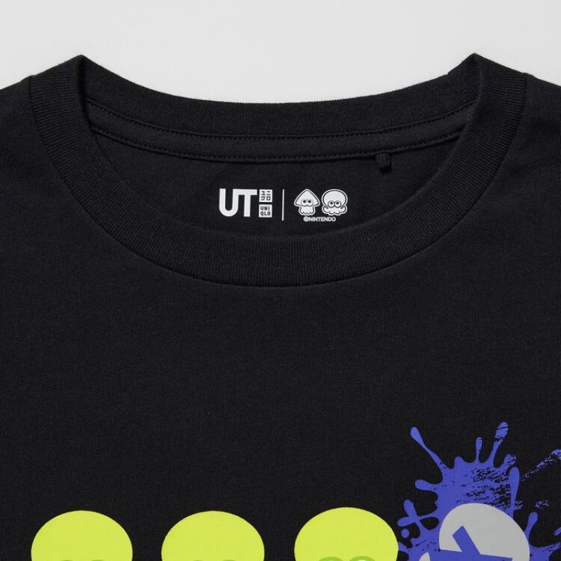 Kids' Uniqlo Splatoon 3 Ut Graphic T Shirts Black | ORCJ-09862