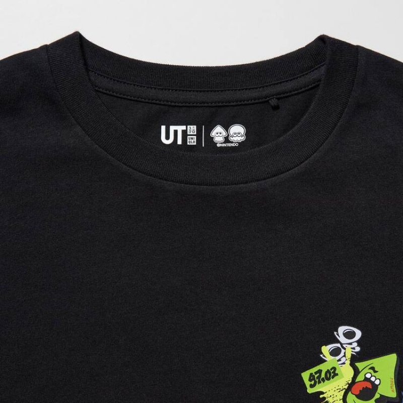 Kids' Uniqlo Splatoon 3 Ut Graphic T Shirts Black | QYFR-20738