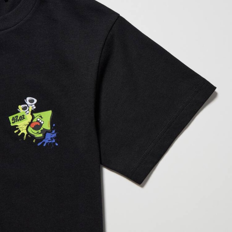 Kids' Uniqlo Splatoon 3 Ut Graphic T Shirts Black | QYFR-20738