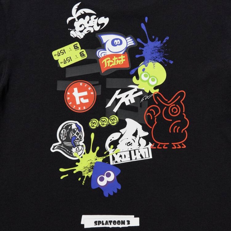 Kids' Uniqlo Splatoon 3 Ut Graphic T Shirts Black | QYFR-20738