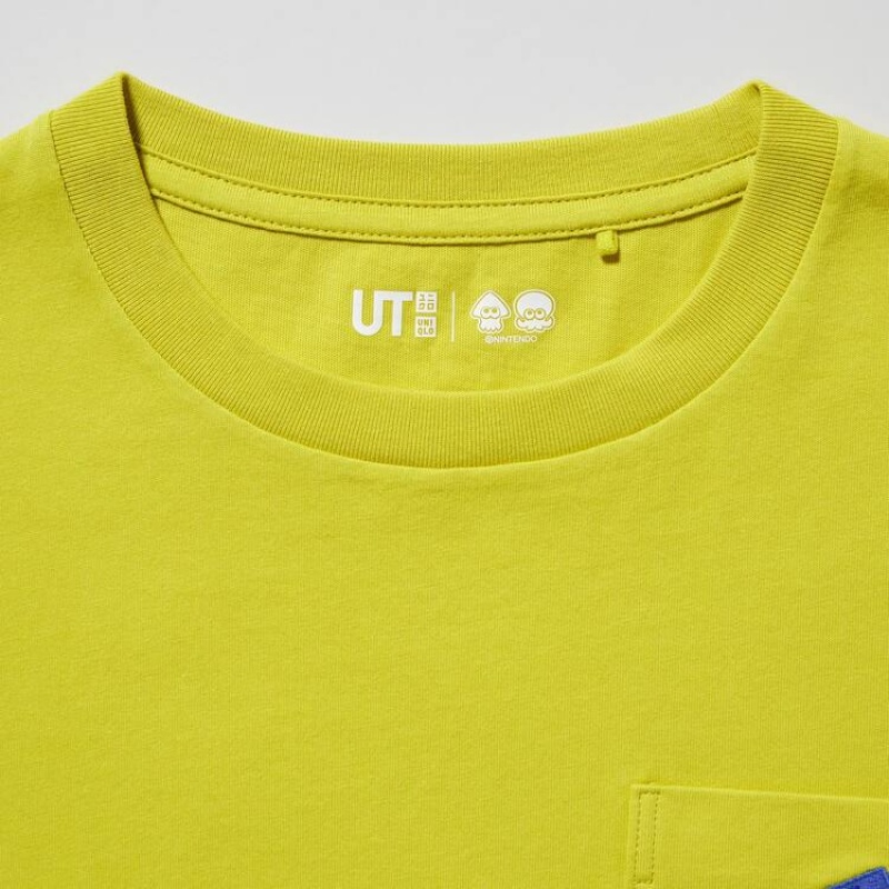 Kids' Uniqlo Splatoon 3 Ut Graphic T Shirts Yellow | PYJM-59260