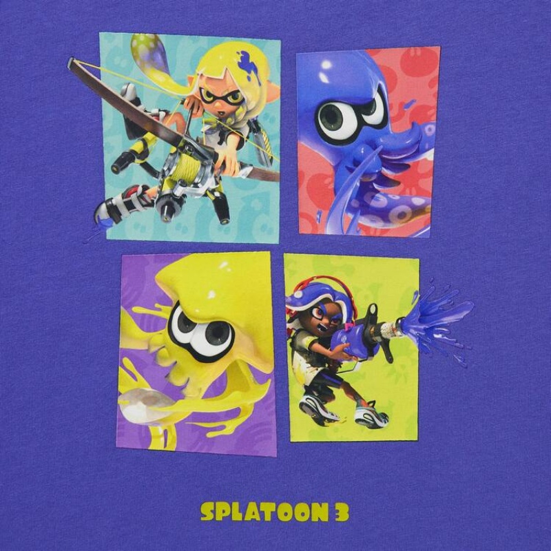 Kids' Uniqlo Splatoon 3 Ut Graphic T Shirts Blue | AMLI-70253