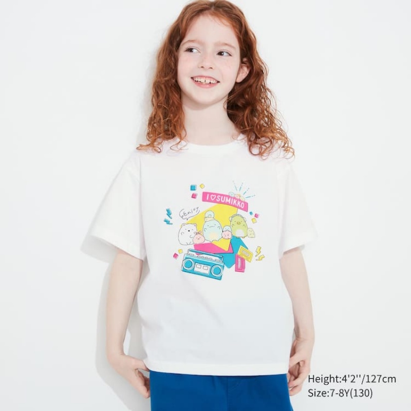 Kids' Uniqlo Sumikkogurashi Ut Graphic T Shirts White | QTXY-45301