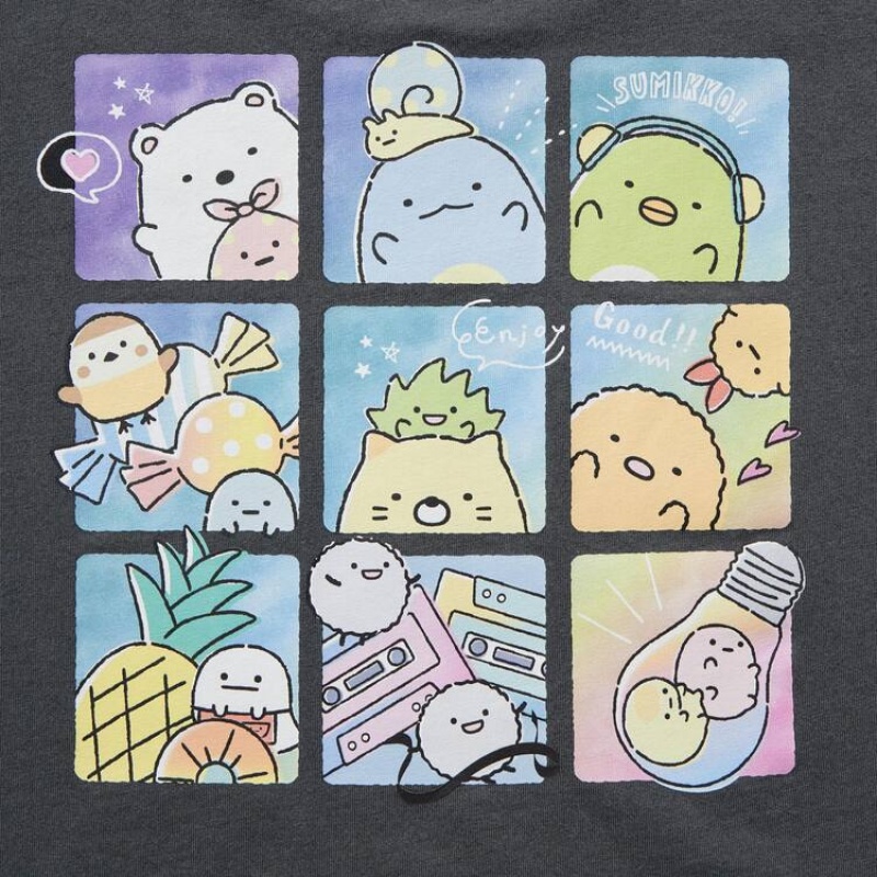 Kids' Uniqlo Sumikkogurashi Ut Graphic T Shirts Dark Grey | EMJN-17420