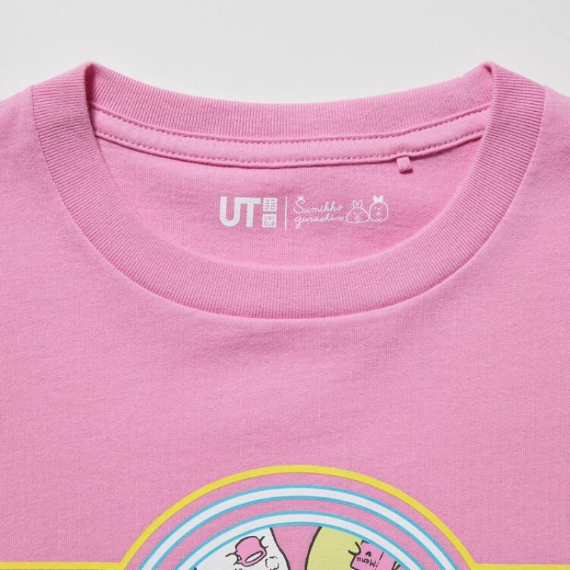 Kids' Uniqlo Sumikkogurashi Ut Graphic T Shirts Pink | IJYH-58374