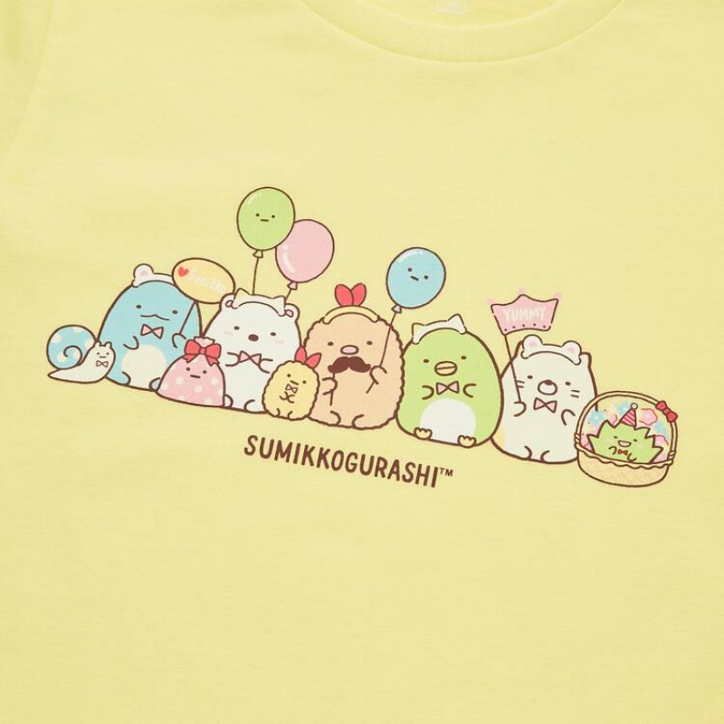 Kids' Uniqlo Sumikkogurashi Ut Graphic T Shirts Yellow | VPXQ-05419