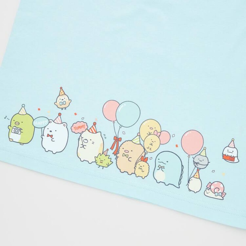 Kids' Uniqlo Sumikkogurashi Ut Graphic T Shirts Blue | DSFT-70839