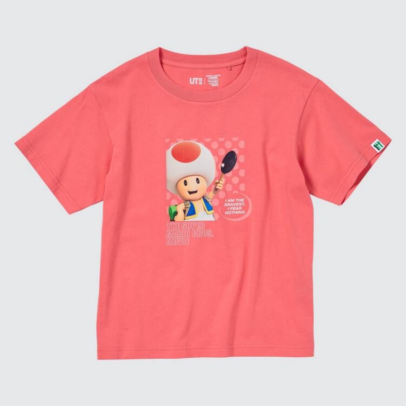 Kids' Uniqlo The Super Mario Bros Movie Ut Graphic T Shirts Red | QDEG-76189