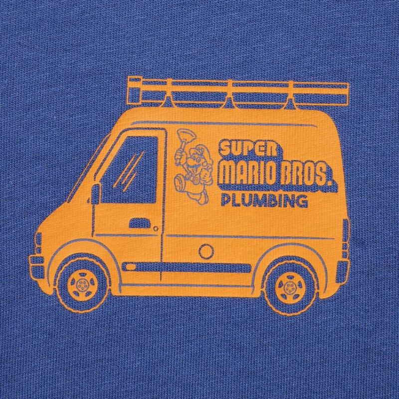 Kids' Uniqlo The Super Mario Bros Movie Ut Graphic T Shirts Blue | GKWO-31456