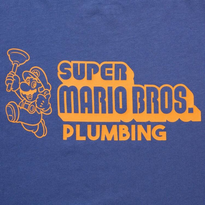 Kids' Uniqlo The Super Mario Bros Movie Ut Graphic T Shirts Blue | GKWO-31456