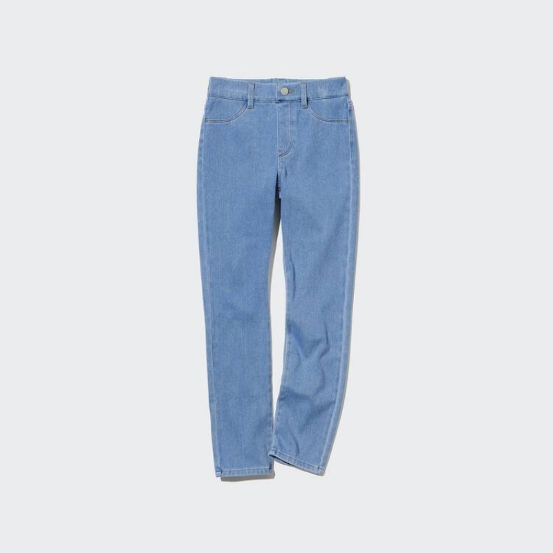 Kids' Uniqlo Ultra Stretch Denim (With Back Pockets) Jogger Blue | AZVD-45709