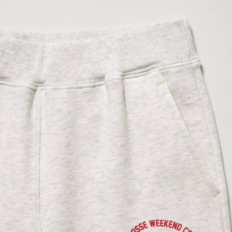 Kids' Uniqlo Ultra Stretch Printed Jogger Light Grey | JVOL-24317