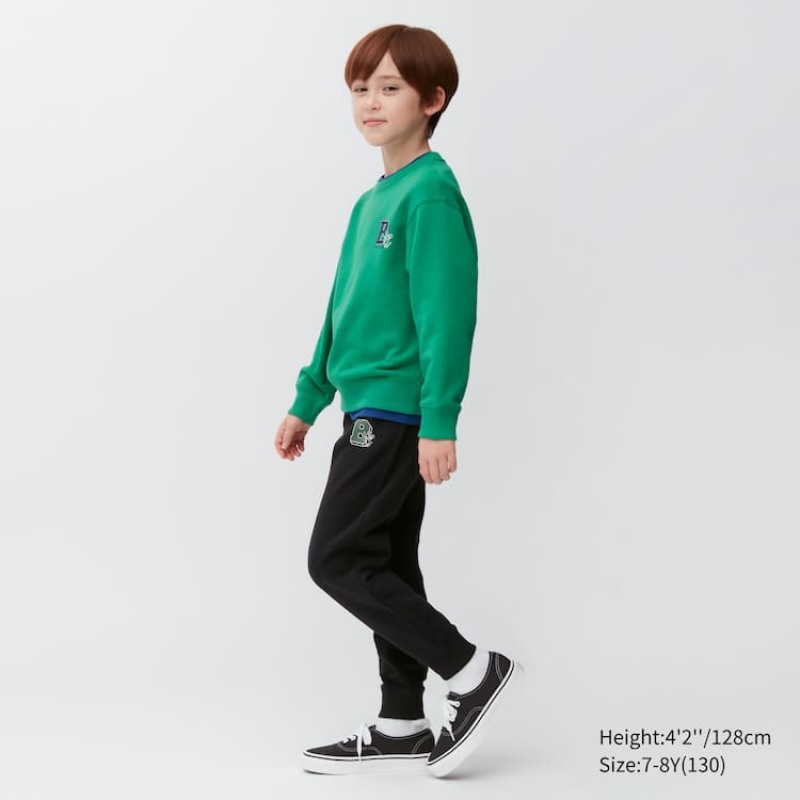 Kids' Uniqlo Ultra Stretch Printed Jogger Black | OURN-25806