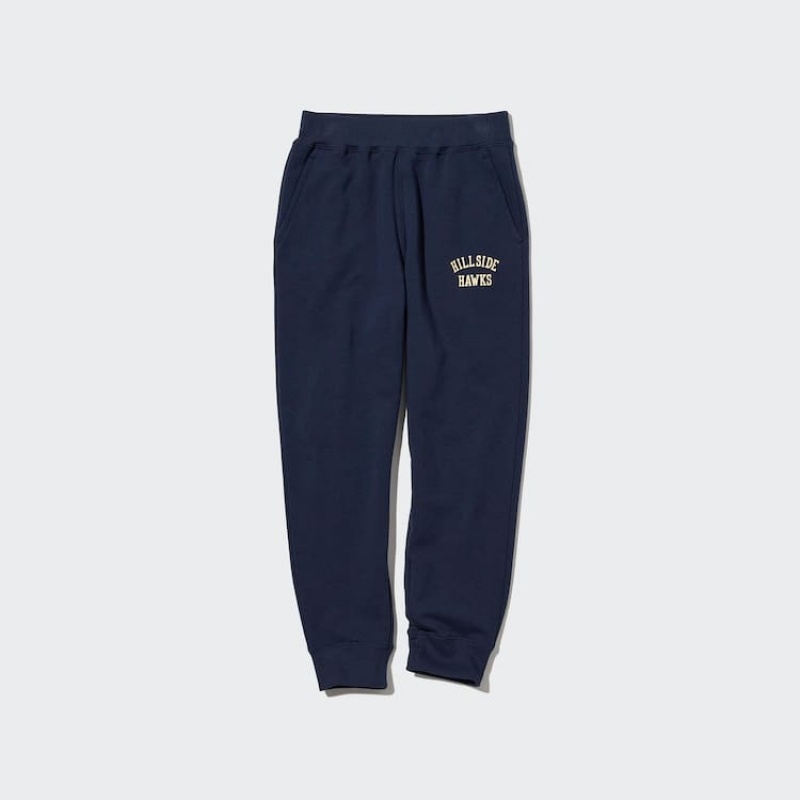 Kids' Uniqlo Ultra Stretch Printed Jogger Navy | CBAD-51480