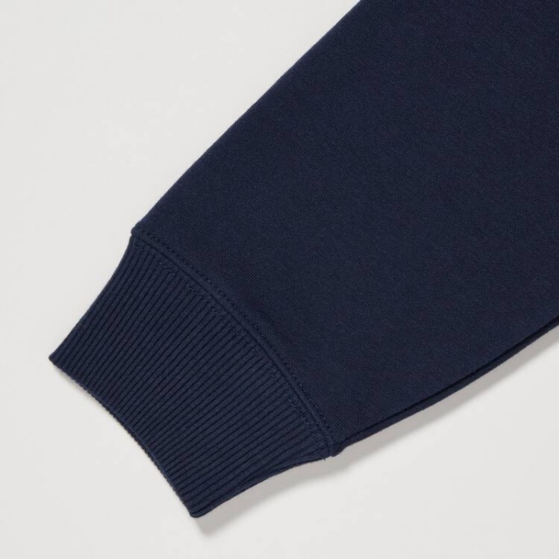 Kids' Uniqlo Ultra Stretch Sweatshirts Navy | UWKB-35174