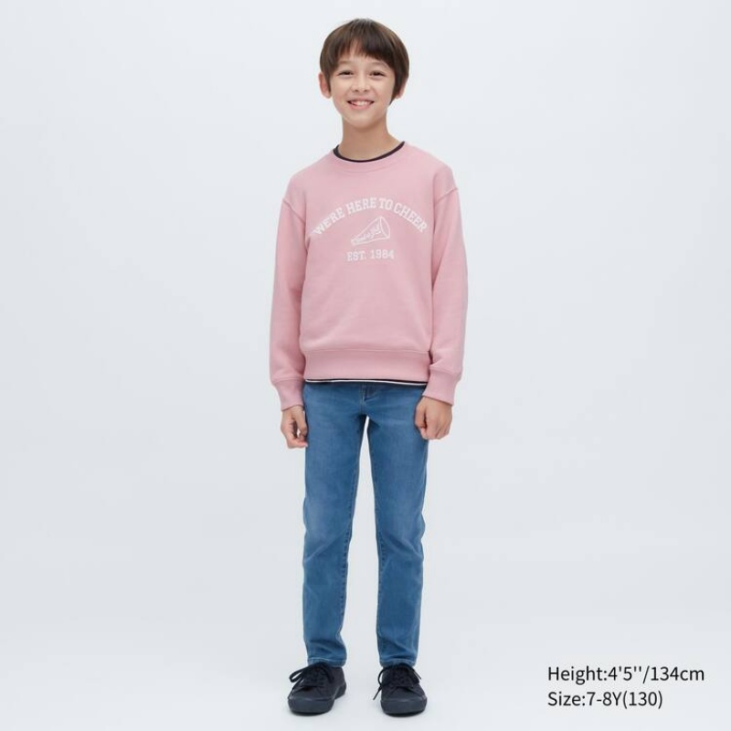 Kids' Uniqlo Ultra Stretch Sweatshirts Pink | MAJZ-39647