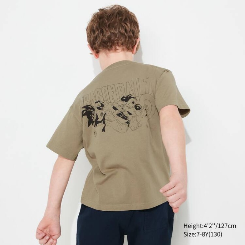 Kids' Uniqlo Ut Short Sleeve Dragon Ball T Shirts Green | UIMP-49356