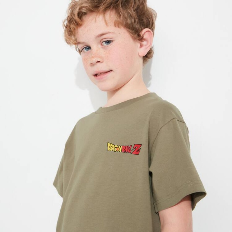 Kids' Uniqlo Ut Short Sleeve Dragon Ball T Shirts Green | UIMP-49356