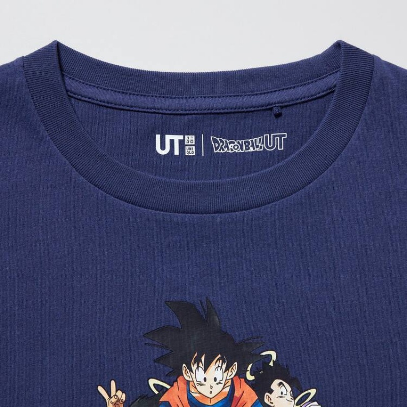 Kids' Uniqlo Ut Short Sleeve Dragon Ball T Shirts Blue | HDGR-96231