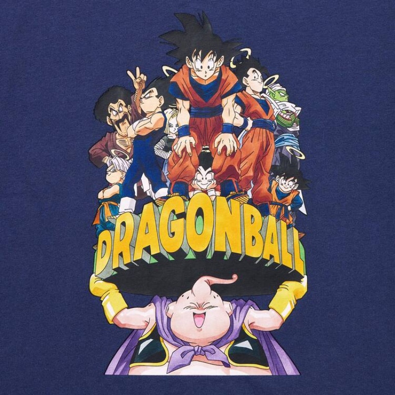 Kids' Uniqlo Ut Short Sleeve Dragon Ball T Shirts Blue | HDGR-96231