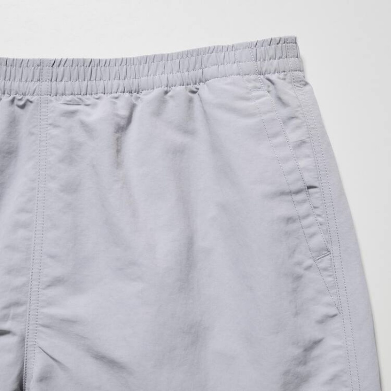 Men's Uniqlo Active Swim Shorts Light Grey | RQGM-34589