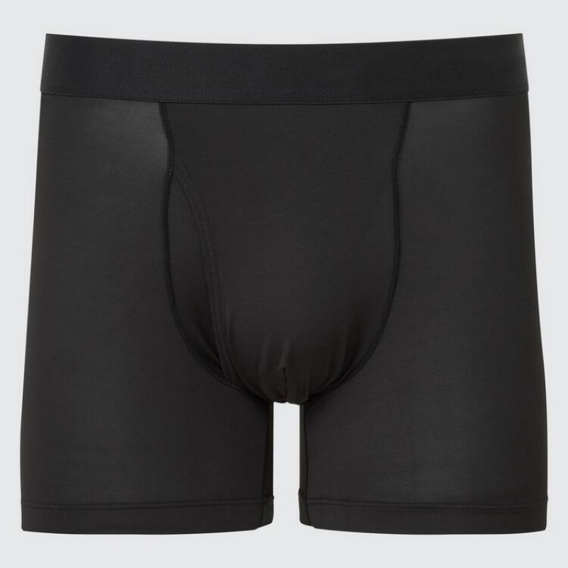 Men\'s Uniqlo Airism Boxers Underwear Black | ENTY-92056