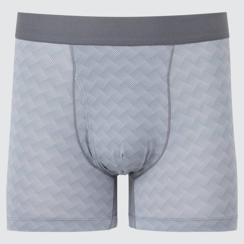 Men\'s Uniqlo Airism Gradation Boxers Underwear Grey | XJIV-69310