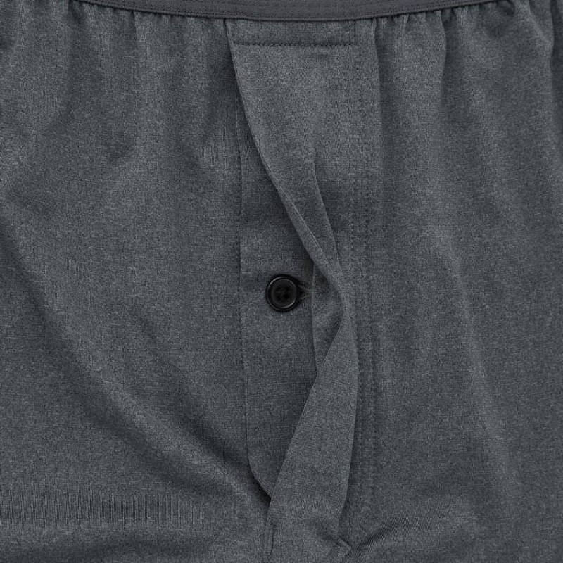 Men's Uniqlo Airism Loose Fit Heather Boxers Underwear Grey | HZYL-47092