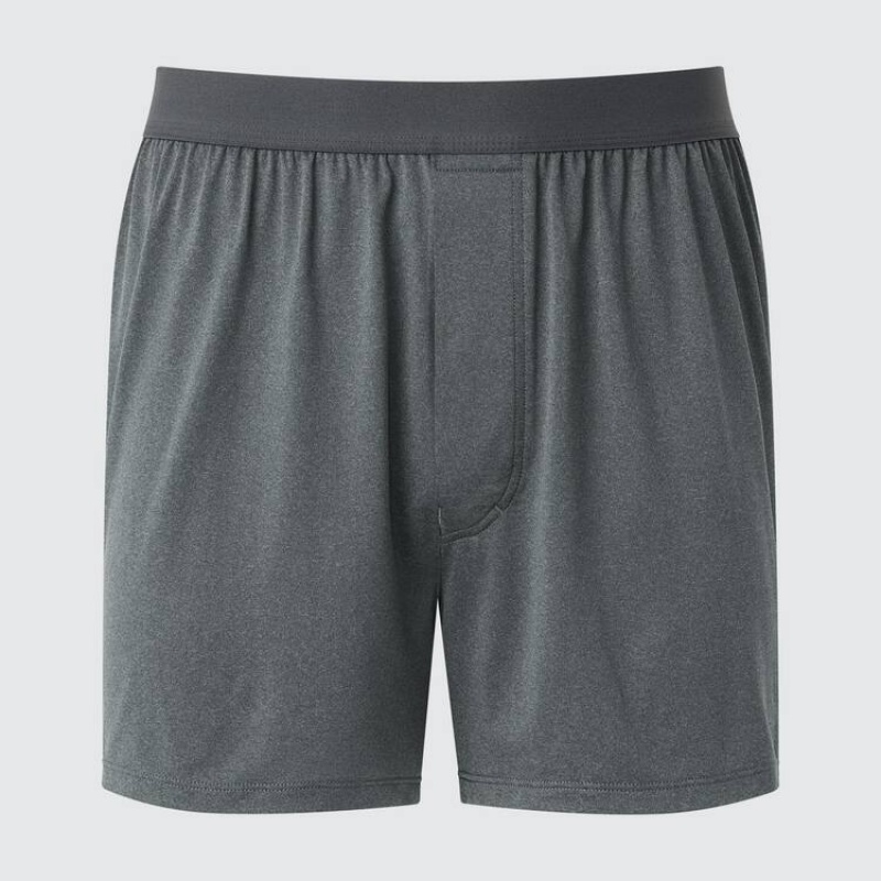 Men\'s Uniqlo Airism Loose Fit Heather Boxers Underwear Grey | HZYL-47092