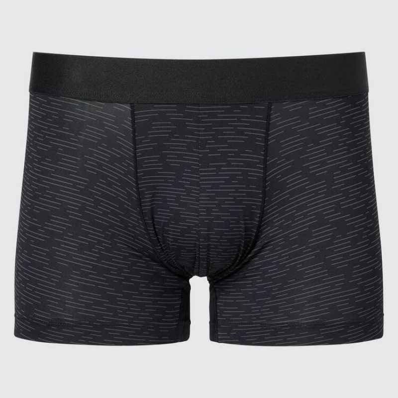 Men\'s Uniqlo Airism Low Rise Boxers Underwear Black | LUYB-85243