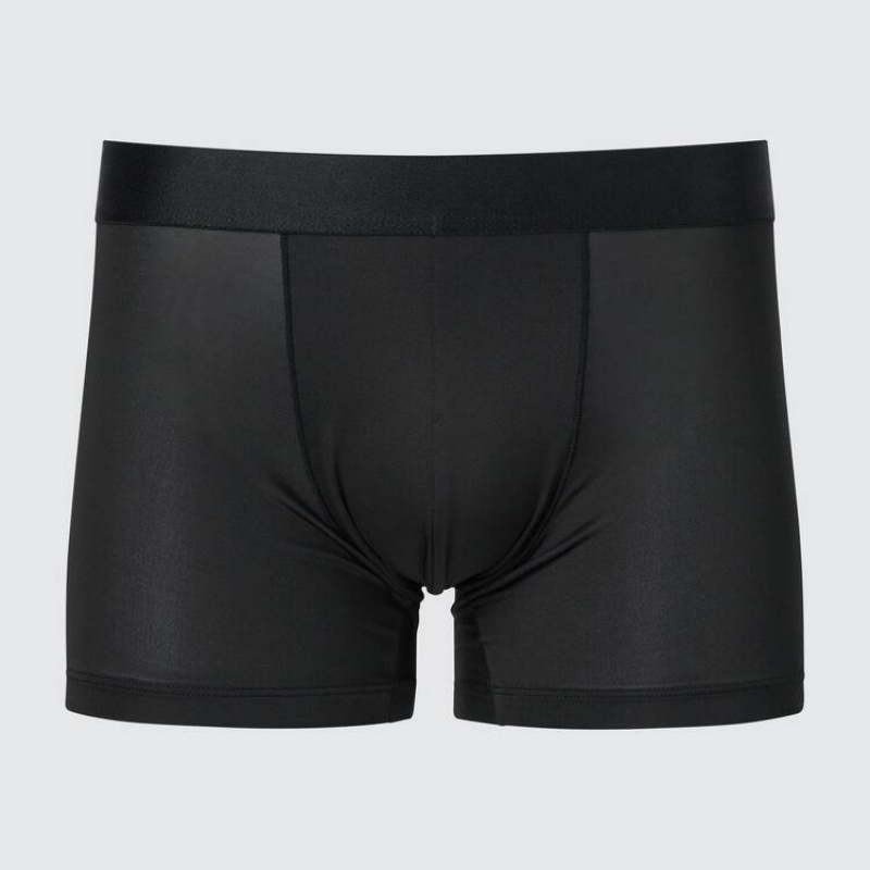 Men\'s Uniqlo Airism Low Rise Boxers Underwear Black | JSWA-72401