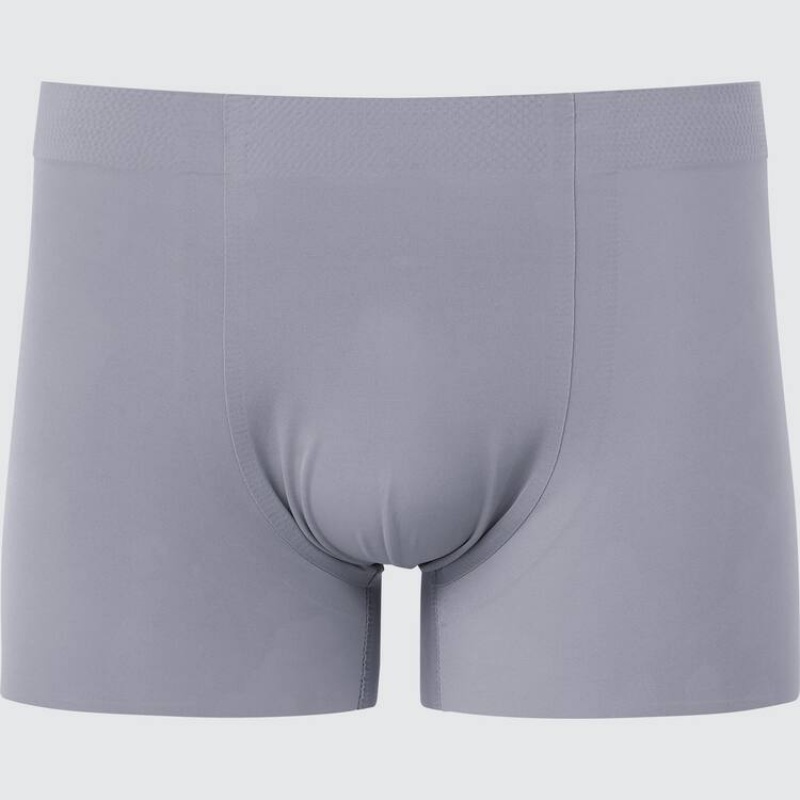 Men\'s Uniqlo Airism Ultra Seamless Boxer Underwear Grey | YOXA-63582