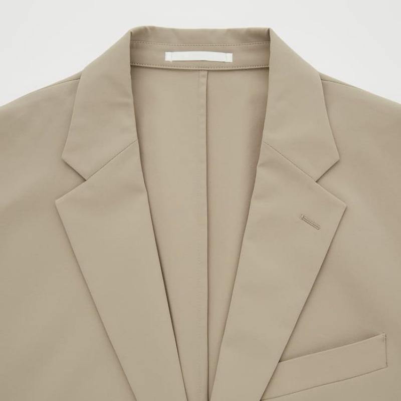 Men's Uniqlo Airsense Ultra Light Jackets Beige | MAZF-17938