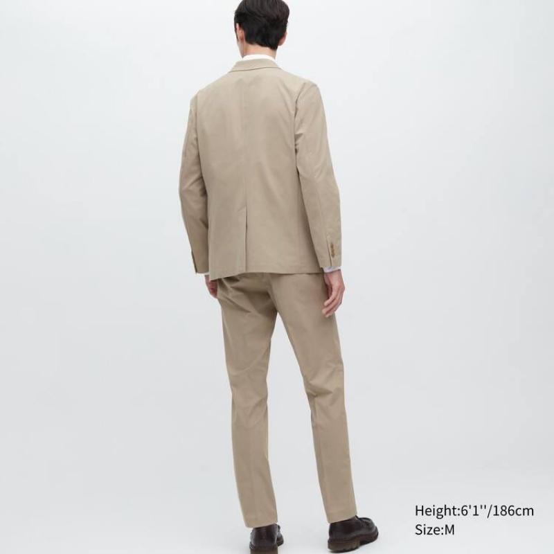 Men's Uniqlo Airsense Ultra Light Jackets Beige | RJVF-61895