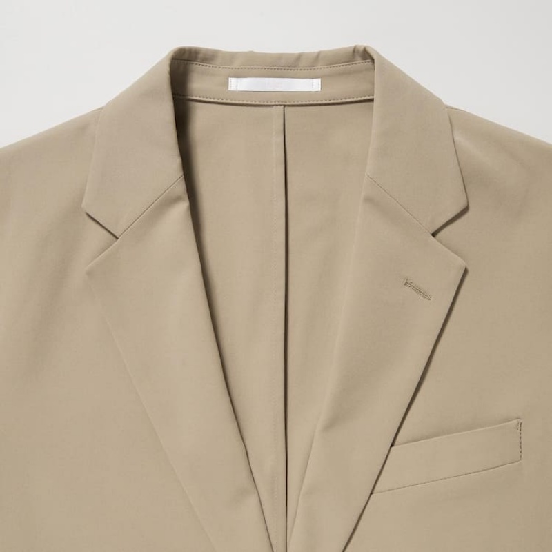 Men's Uniqlo Airsense Ultra Light Suits Beige | IXLO-76943