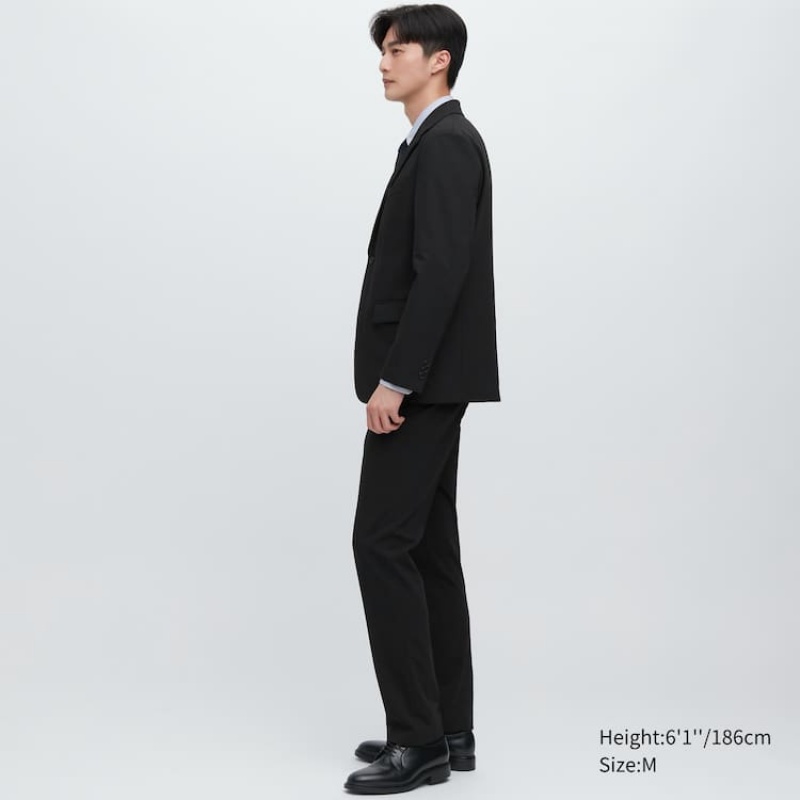 Men's Uniqlo Airsense Ultra Light Wool-like Jackets Black | FWDZ-90752