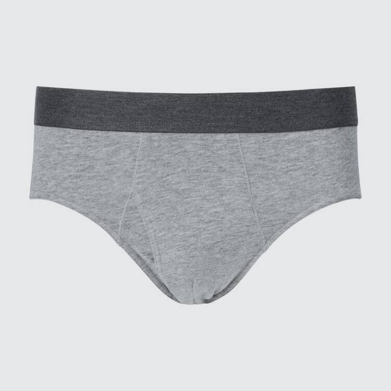 Men\'s Uniqlo Briefs Underwear Grey | ZBYE-32764