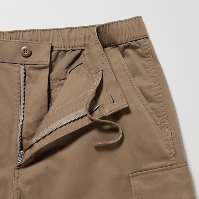 Men's Uniqlo Cargo Jogger (Long) Trousers Brown | GJON-61394