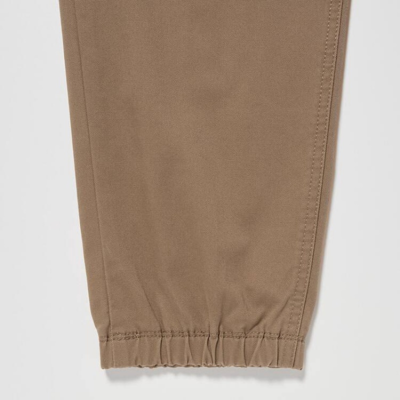 Men's Uniqlo Cargo Jogger Trousers Khaki | QEJA-35207