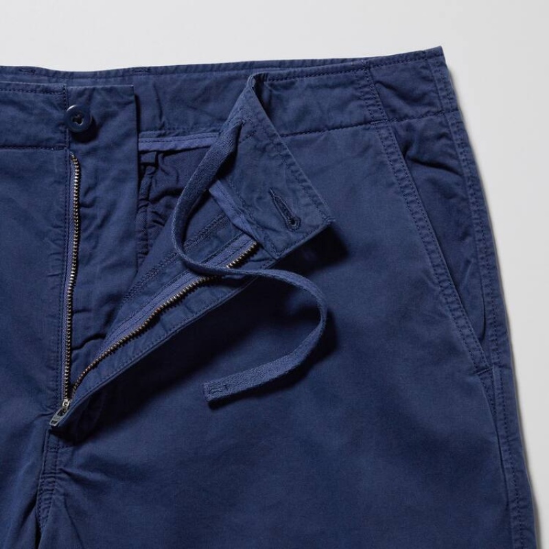 Men's Uniqlo Chino Shorts Blue | UHTJ-74893